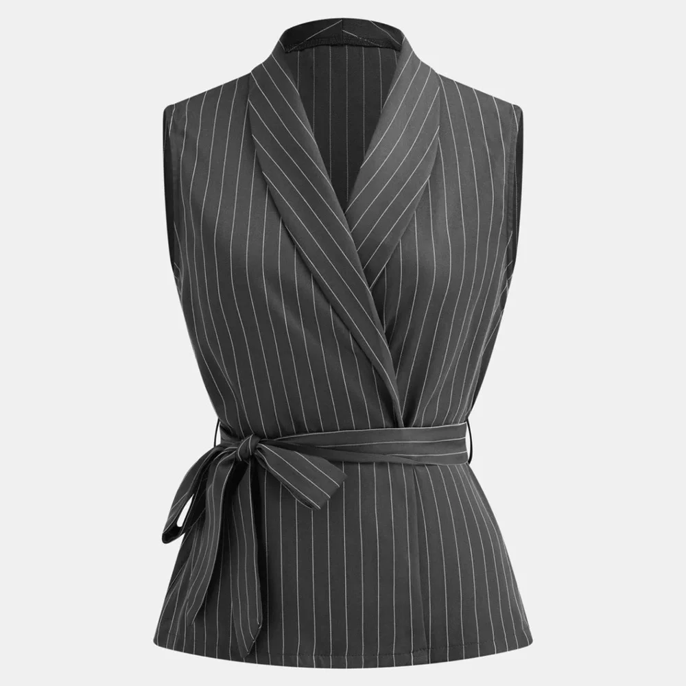 NAVY & WHITE Women’s Pinstripe NWT XXL(14 US) Pant Suit - Picture 3 of 10
